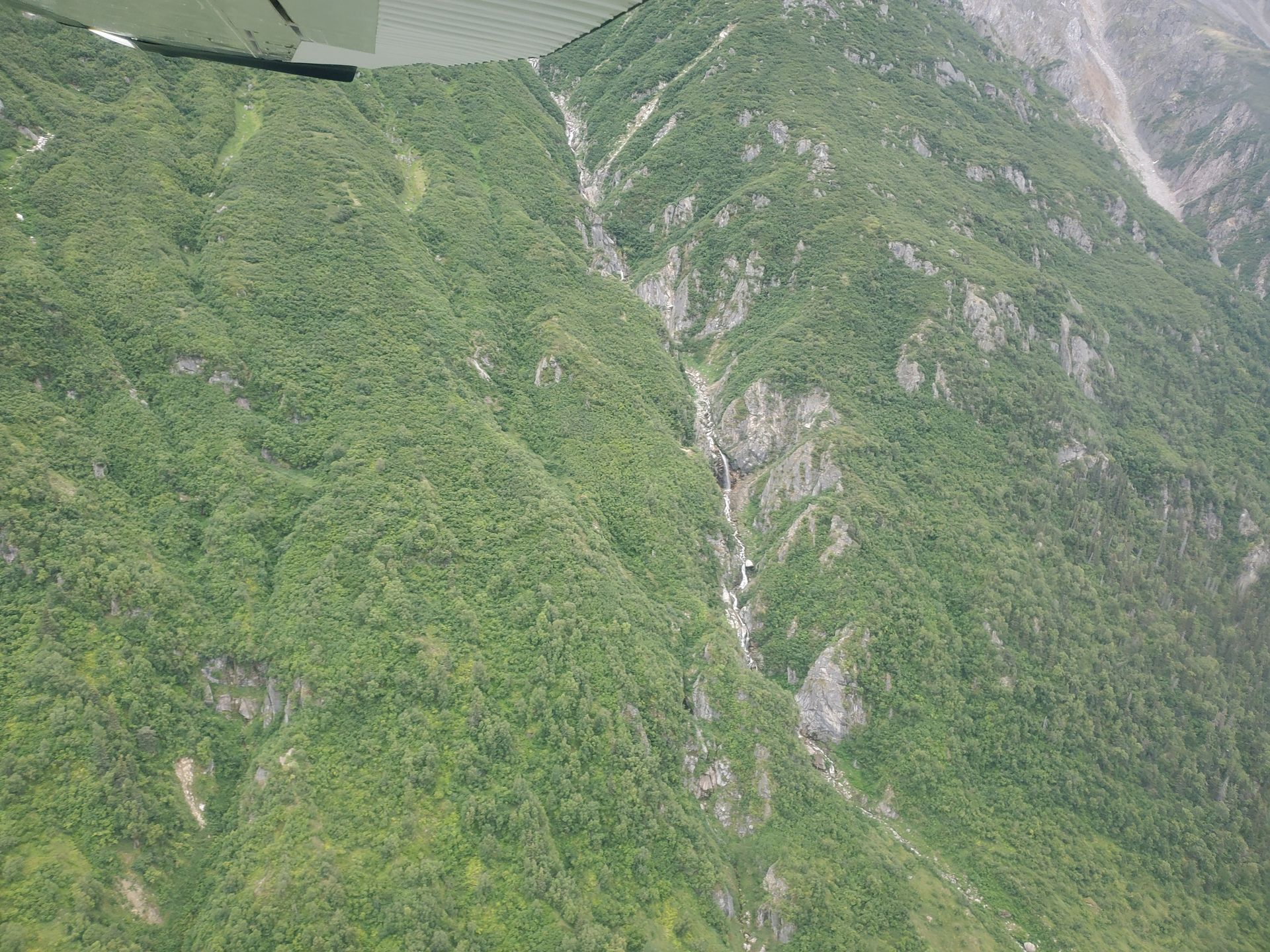 A stream running down a mountainside