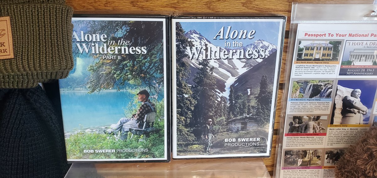 Alone in the Wilderness films on display at the visitor center